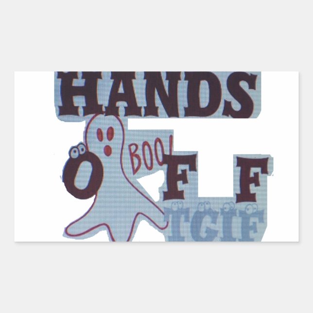 TGIF Hakuna Matata Hands Off Boo Funny Face Rectangular Sticker (Front)