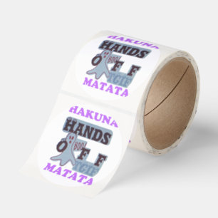 TGIF Hakuna Matata Hands Off Boo Funny Face Sticker Roll
