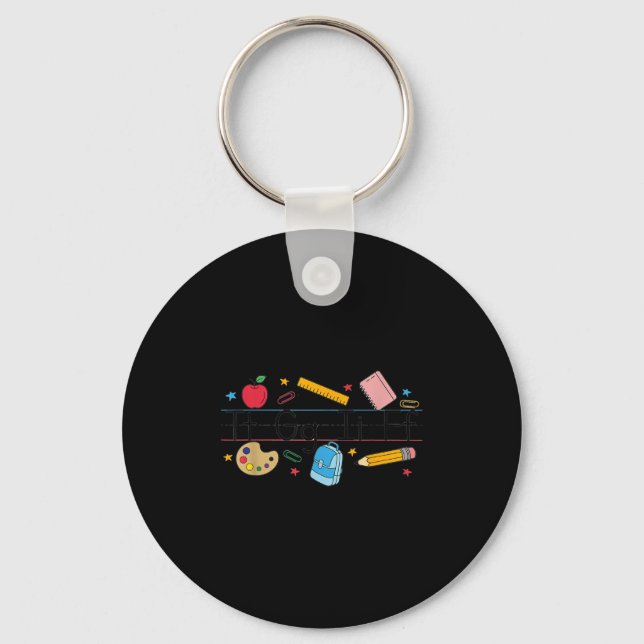 Tgif Teacher Alphabet Kindergarten Teacher Appreci Keychain (Front)