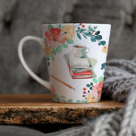 TGIF Weekend Favorites | Watercolor Illustration Latte Mug<br><div class="desc">Personalized with your name on the back. Trendy watercolor illustrations of cozy, weekend favorites and lovely florals. These make great gifts! Stuff a few goodies inside and make someone's day! If you would like to see different items please just message me. Add your custom wording to this design by using...</div>