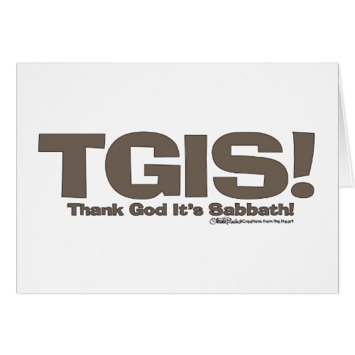 TGIS Sabbath design