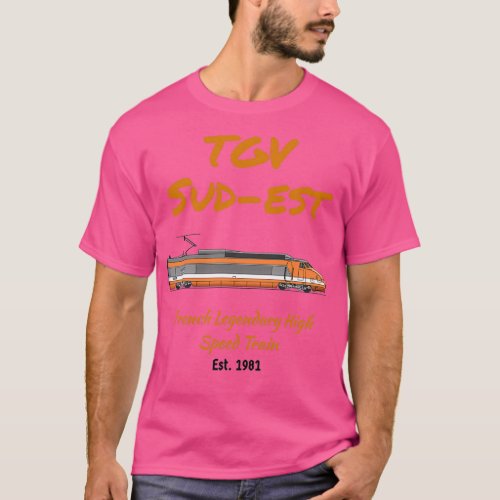 TGV SudEst Bullet Train Locomotive T_Shirt