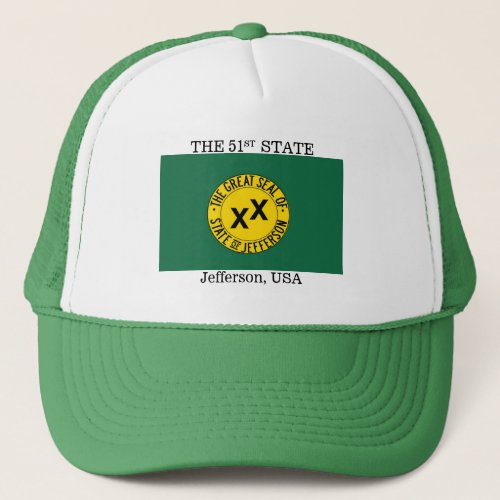 Th 51st state Jefferson USA Trucker Hat