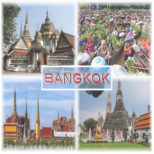 TH Bangkok - Wat Pho - Floating Market - Gran Pala Sticker (Front)