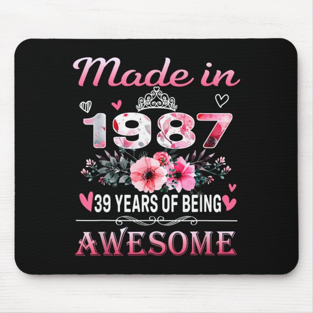 &#; th Birthday Made In 1987 &#;  Years Of Being A Mouse Pad (Front)