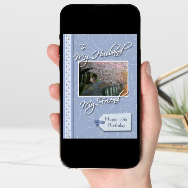 __th Birthday - My Husband, Friend Card (Front Digital)