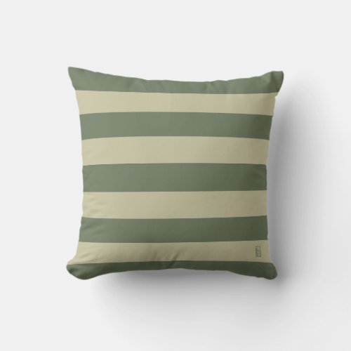 Th green stripes throw pillow