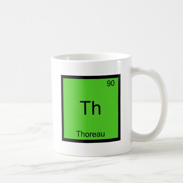 Th - Thoreau Funny Chemistry Element Symbol Tee Coffee Mug (Right)
