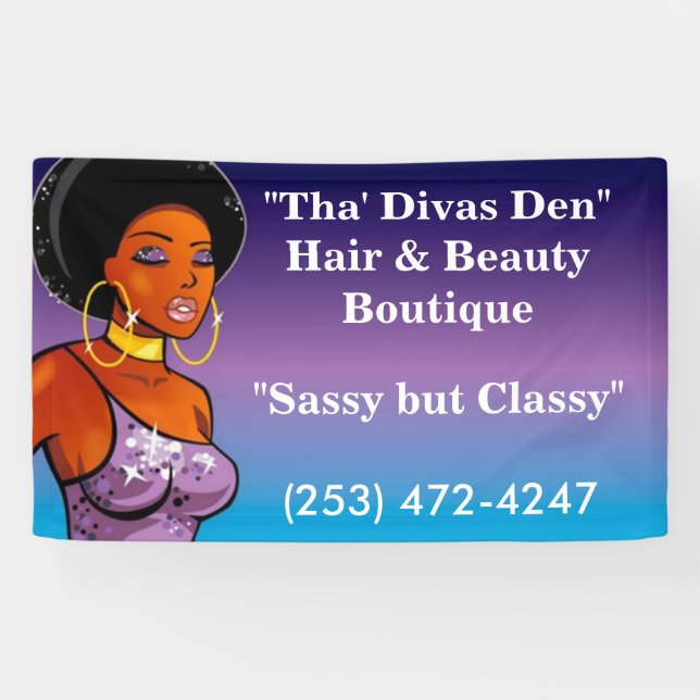 Tha' Divas Den Hair & Beauty Boutique Banner (Horizontal)