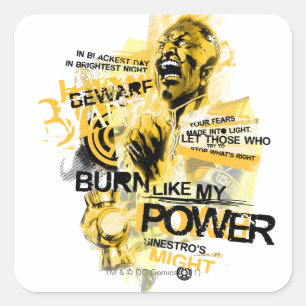 Thaal Sinestro 10 Square Sticker