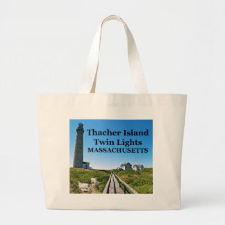 Thacher Island Twin Lights, Massachusetts Tote Bag