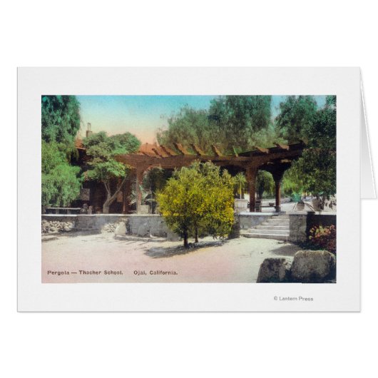 Thacher School Pergola ViewOjai, CA Cards (Front Horizontal)