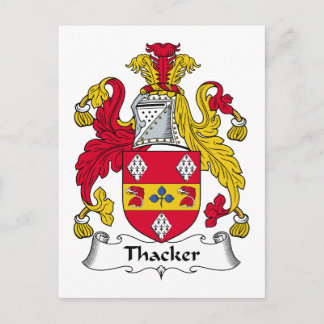 Thacker Family Crest Postcard