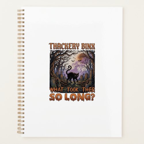 Thackery Binx Black Cat Halloween Graveyard Bats_1 Planner