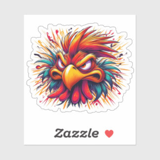 "Thad the Mad Rooster" Vinyl Sticker