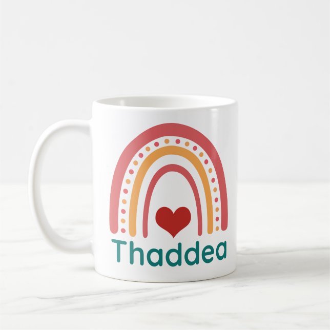 Thaddea Vintage Boho Rainbow Coffee Mug (Left)