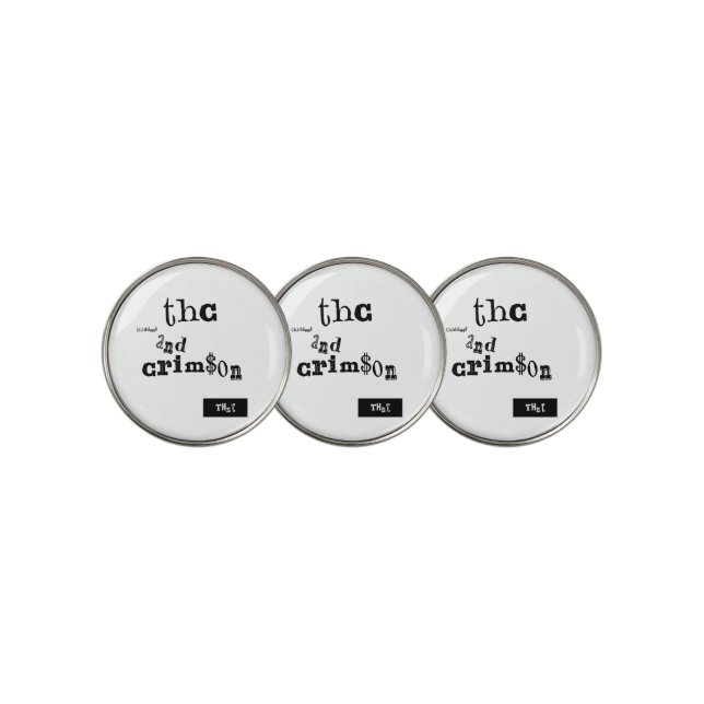 thaddeus & crimson golf ball marker (3 Up)