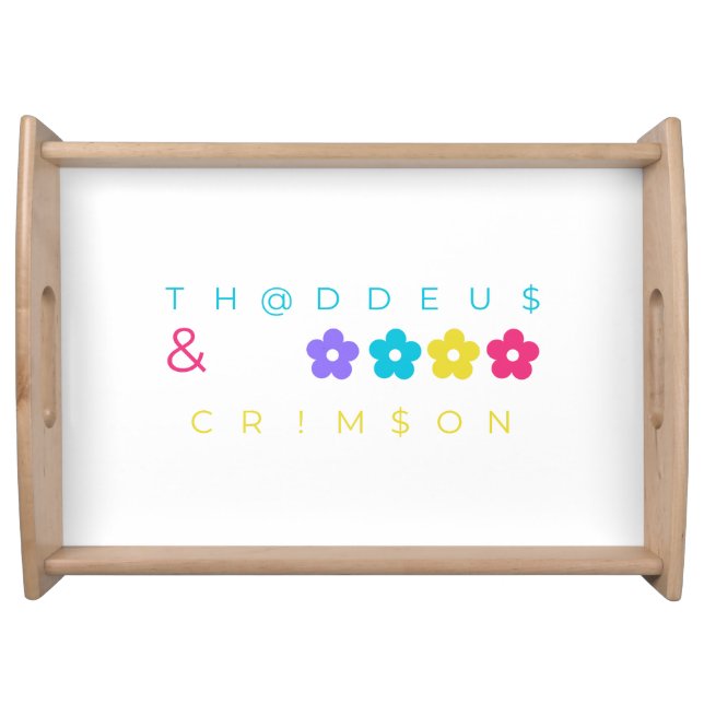 thaddeus & crimson $THCBand Designer Merch Serving Tray (Front)