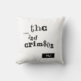 thaddeus & crimson throw pillow