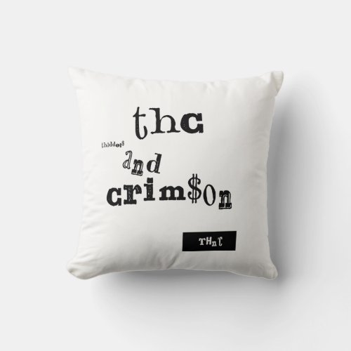 thaddeus & crimson throw pillow