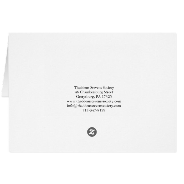 Thaddeus Stevens Card (Back Horizontal)