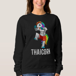 Thai Boxing And Kickboxing Unicorn  Cute Muay Thai Sweatshirt
