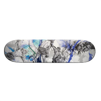 Thai Boxing Blue smoke design Skateboard