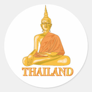 Thai Buddha Classic Round Sticker