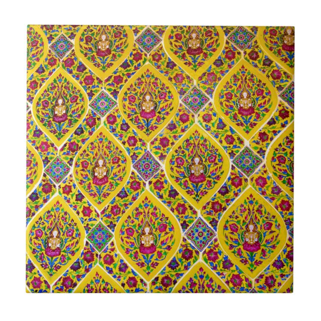 Thai buddha design ceramic tile (Front)