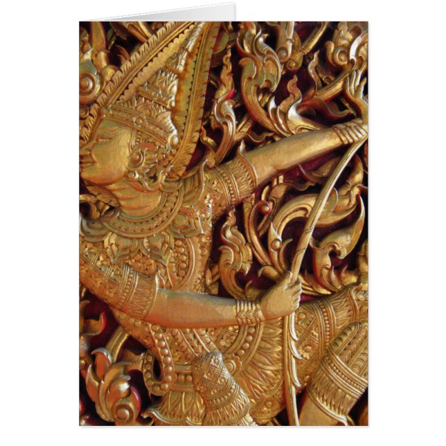 Thai Buddhist Temple Detail Card (Front)