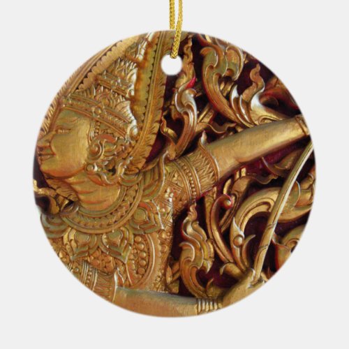 Thai Buddhist Temple Detail Ceramic Ornament
