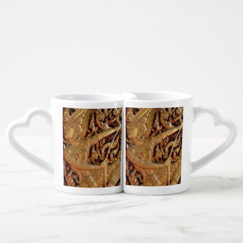 Thai Buddhist Temple Detail Coffee Mug Set