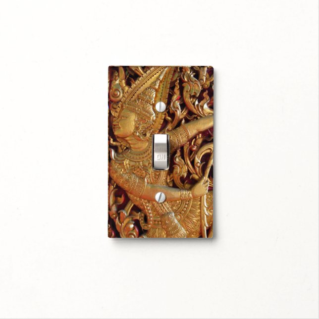 Thai Buddhist Temple Detail Light Switch Cover (In Situ)