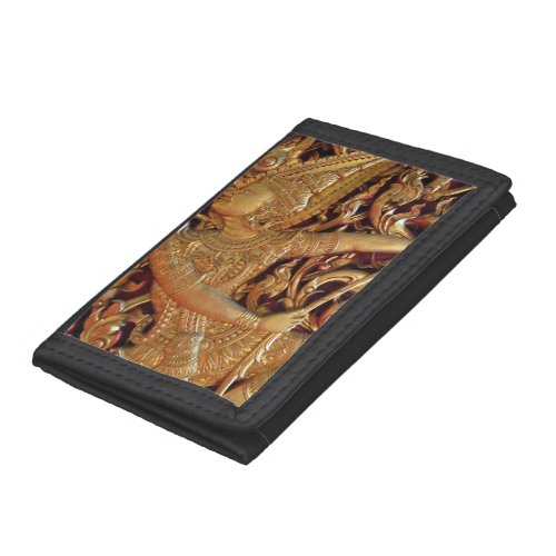 Thai Buddhist Temple Detail Trifold Wallet