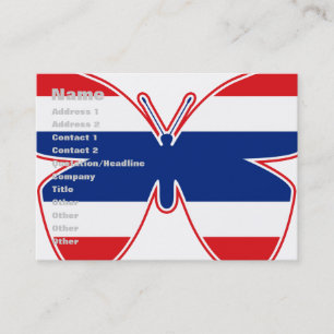 Thai Butterfly Flag Business Card