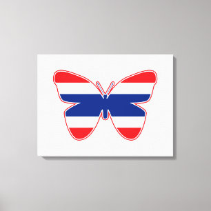 Thai Butterfly Flag Canvas Print