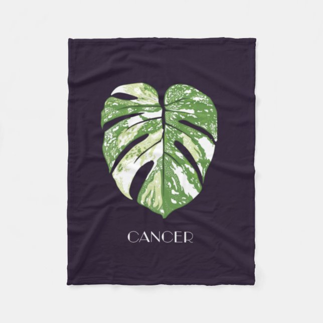 Thai Constellation Monstera Cancer Fleece Blanket (Front)