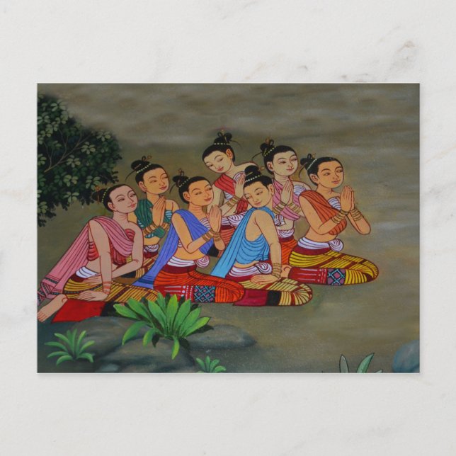 Thai court ladies postcard (Front)