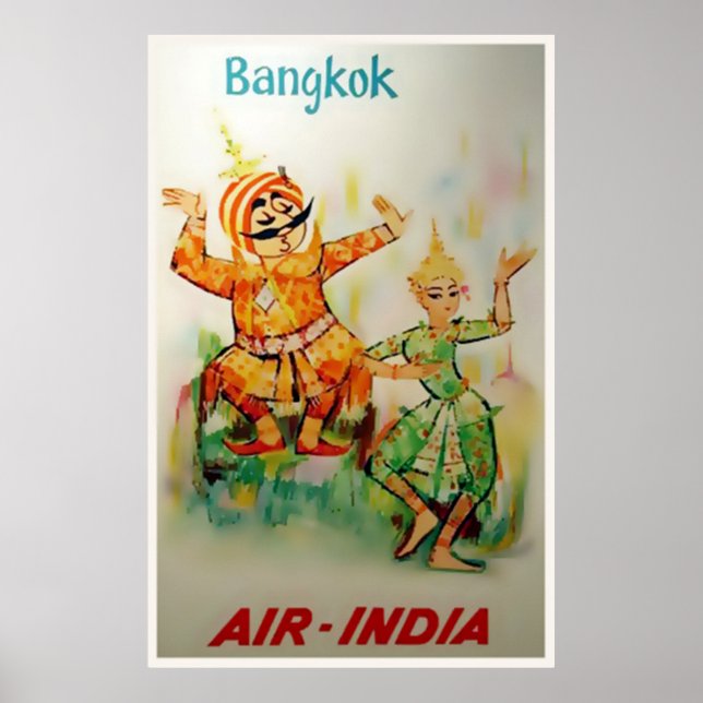 Thai Dance | Vintage Bangkok Thailand Travel Poster (Front)