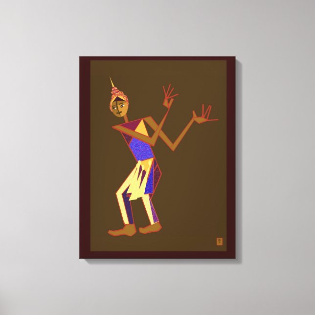 Thai dancer - man canvas print (Front)