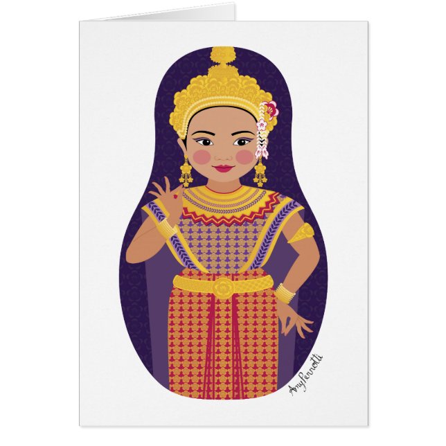 Thai Dancer Matryoshka Card (Front)