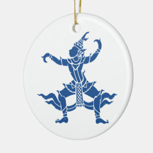 Thai Dancer ⚠ Thailand Sign ⚠ Ceramic Ornament
