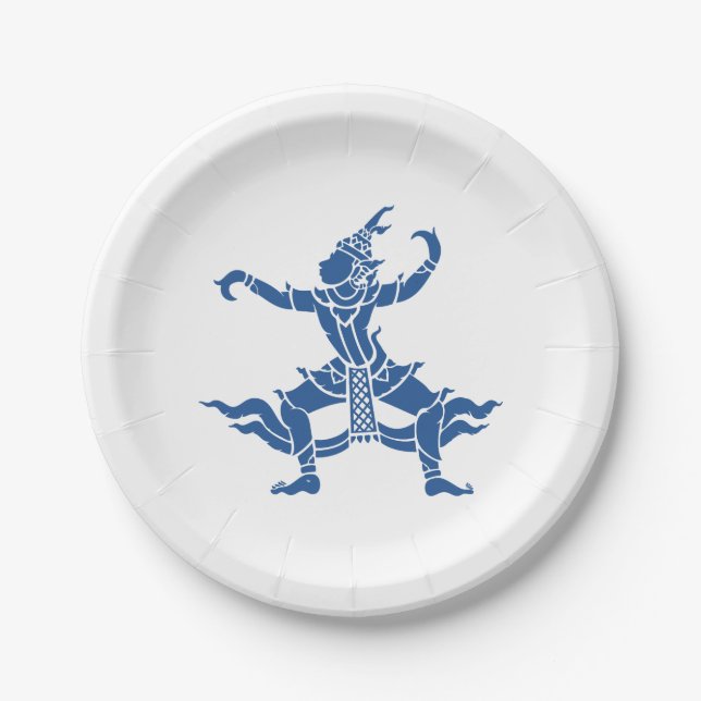 Thai Dancer ⚠ Thailand Sign ⚠ Paper Plates (Front)