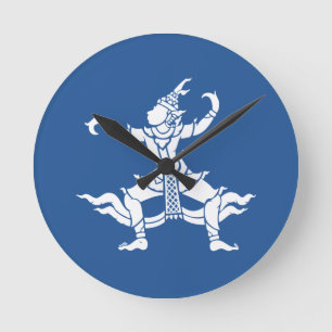 Thai Dancer ⚠ Thailand Sign ⚠ Round Clock