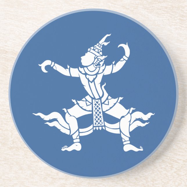 Thai Dancer ⚠ Thailand Sign ⚠ Sandstone Coaster (Front)
