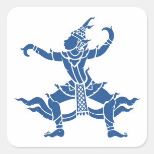 Thai Dancer ⚠ Thailand Sign ⚠ Square Sticker