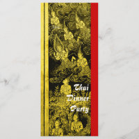 Thai Dinner Theme Party Invitation Gold