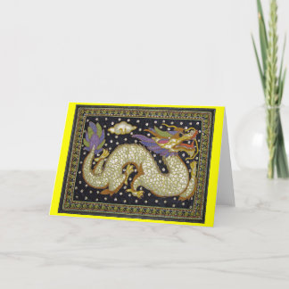Thai Dragon Tapestry Blank Greeting Card