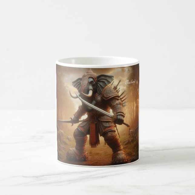 Thai Elephant Warrior of the Sacred Forest Mug (Center)