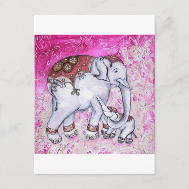 THAI ELEPHANTS POSTCARD (Front)